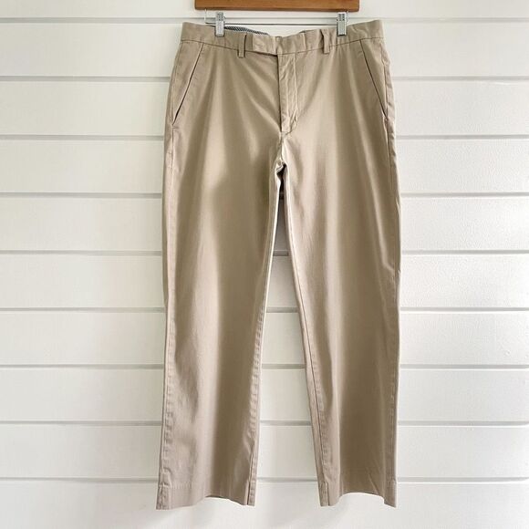 Gap Men's Tan Flat Front Stretch Chino Pants Size 36x30 - Picture 1 of 9